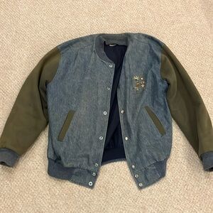 90s denim bomber